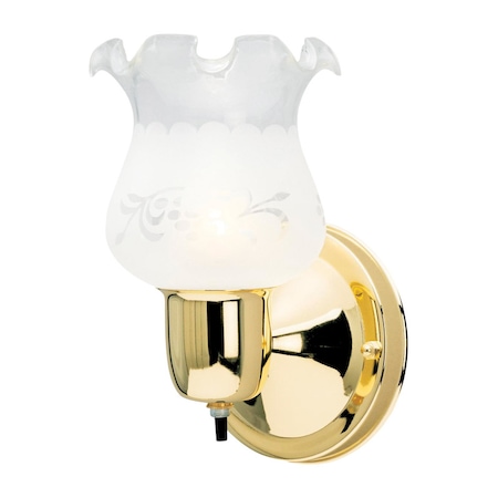 Westinghouse Westinghouse 1-Light Polished Brass Wall Sconce 6660148